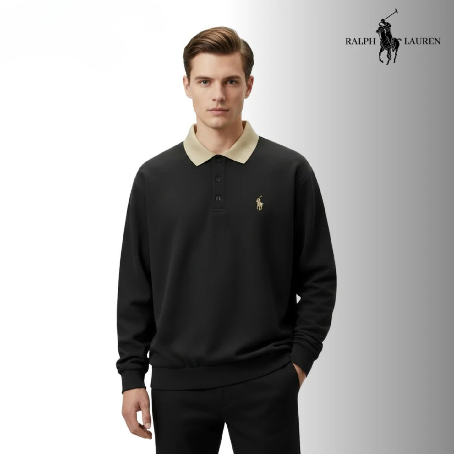 RL™ Prestige Edition – Sweat Col Contrasté