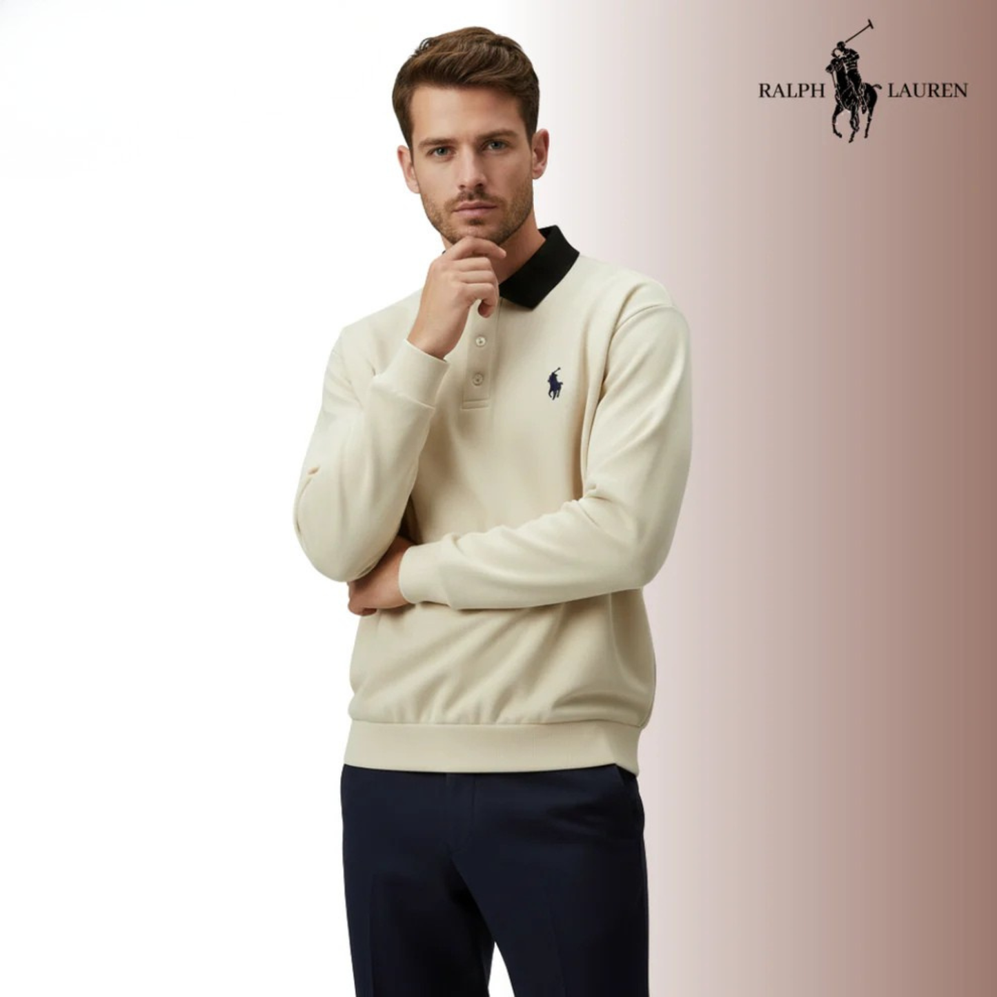 RL™ Prestige Edition – Sweat Col Contrasté